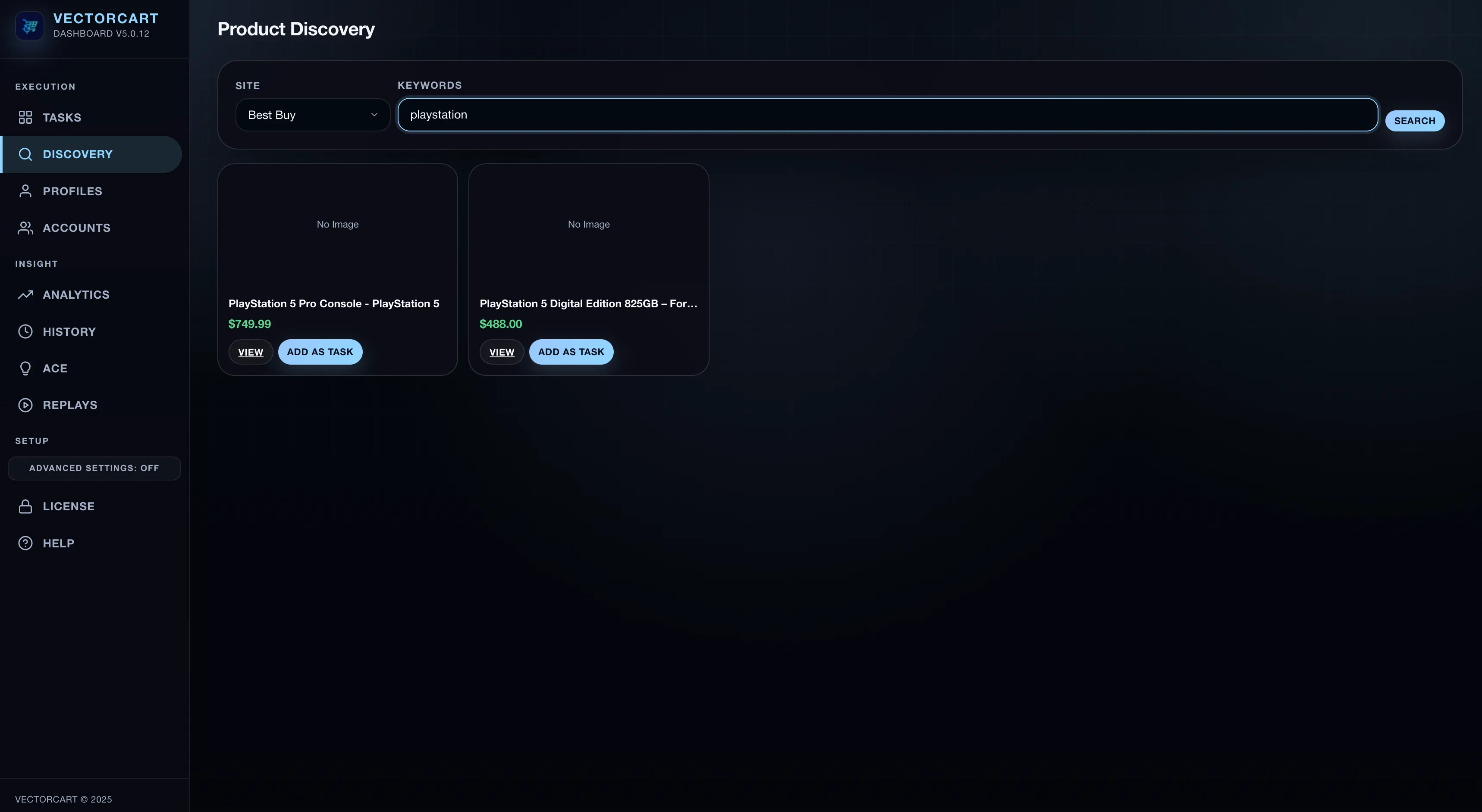 Vectorcart discovery screenshot