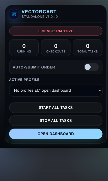 Vectorcart extension popup with quick controls